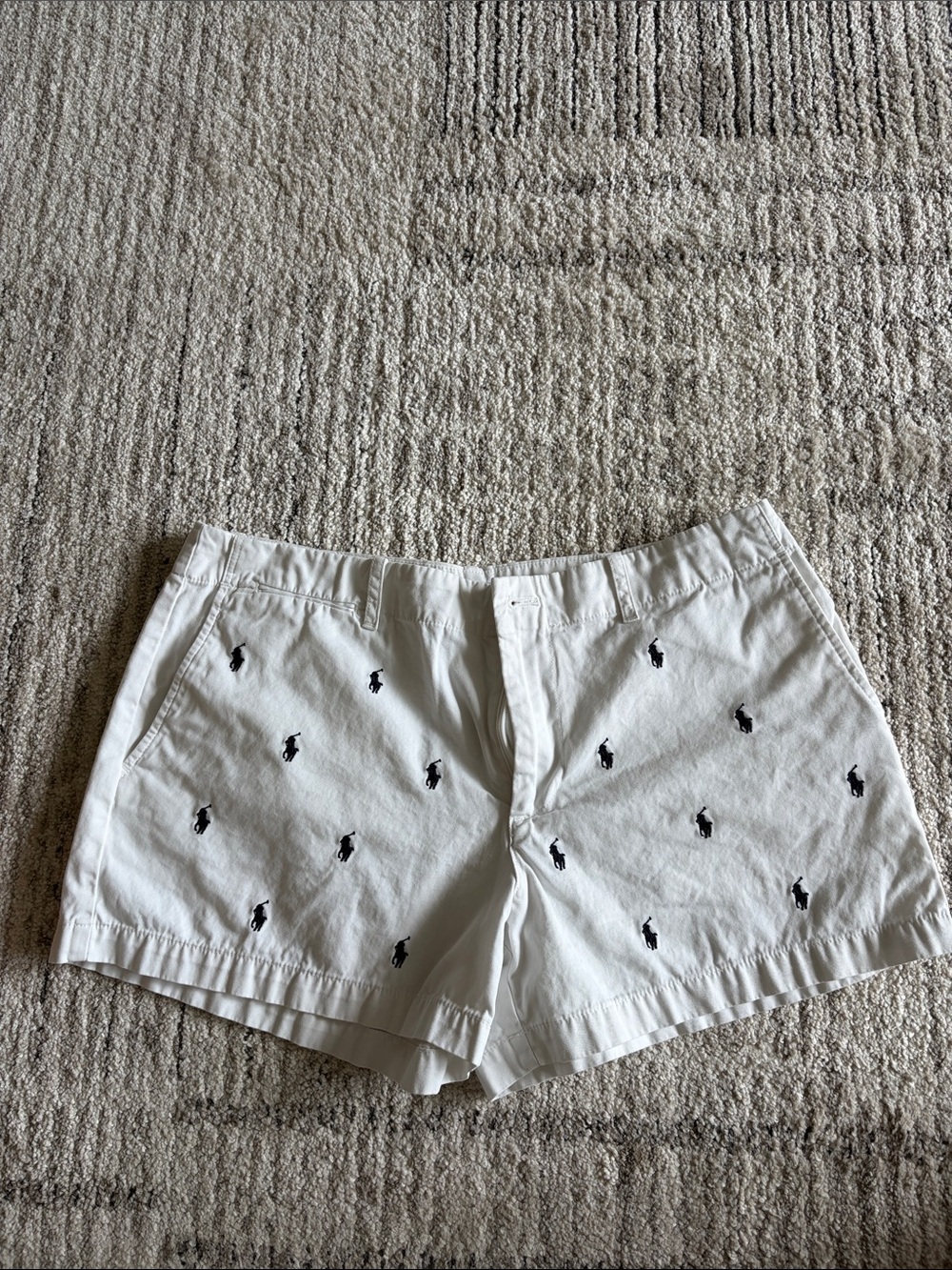 Polo by Ralph Lauren White Women's Embroidered Polo Player Shorts